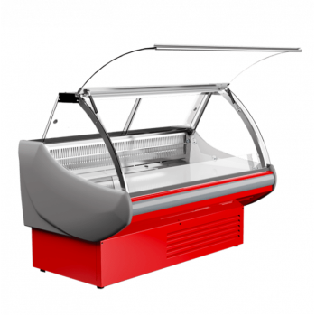 Вітрина холодильна гастрономічна з гнутим склом VGL160A